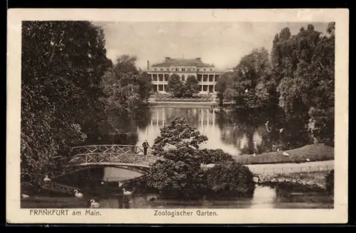 AK Frankfurt-Ostend, See im Zoologischen Garten