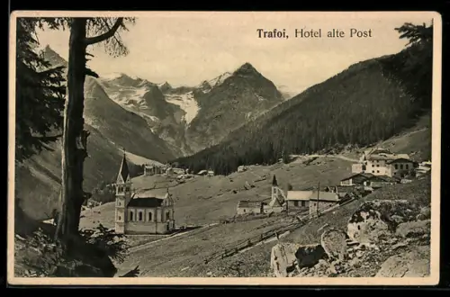AK Trafoi, Teilansicht mit Blick auf die Kirche