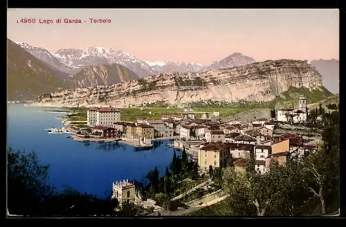 AK Torbole, Blick über die Dächer, Lago di Garda