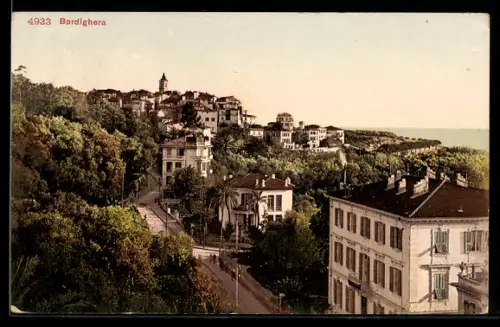 AK Bordighera, Gesamtansicht aus der Vogelschau
