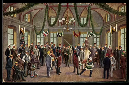 AK Heidelberg, Mensur in der Hirschgasse