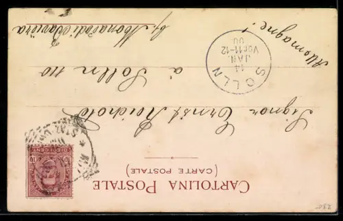 Lithographie Como, Panorama mit Brunate