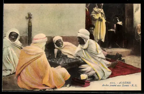 AK Algerien, Araber beim Schach