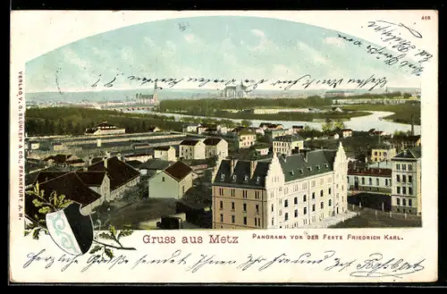 AK Metz, Panorama von der Feste Friedrich Karl