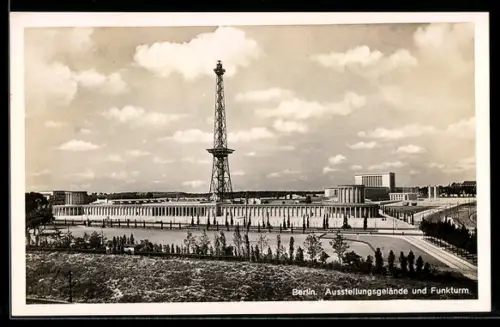 AK Berlin-Charlottenburg, Ausstellungsgelände und Funkturm