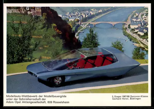 AK Modellauto-Wettbewerb der Modellbauergilde unter d. Schirmherrschaft der Opel AG, 2. Sieger 1967 /68 Senioren-Klasse