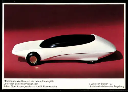 AK Opel Model-Wettbewerb der Modellbauergilde unter d. Schirmherrschaft der Opel AG, 2. Junioren-Sieger 1971