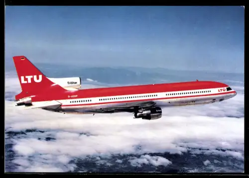 AK Flugzeug TriStar L-1011-1 von LTU über den Wolken