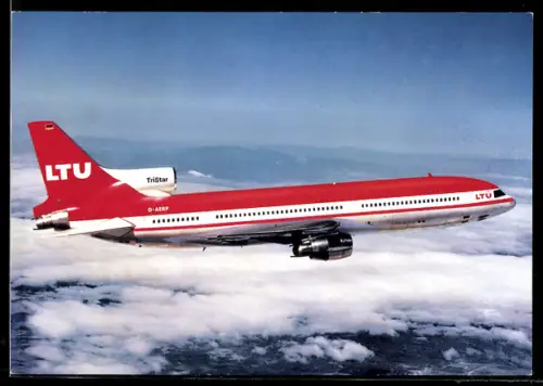 AK Flugzeug TriStar L-1011-1 von LTU über den Wolken
