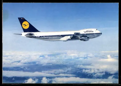 AK Boeing 747 von Lufthansa über den Wolken