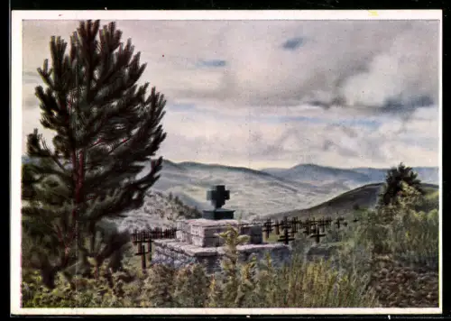 AK Deutsches Sammelgrab Hohrod Bärenstall Frankreich