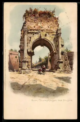 Künstler-AK sign. G. Gioja: Rom, Triumphbogen des Drusus