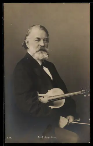 AK Prof. Joachim sitzend mit Geige