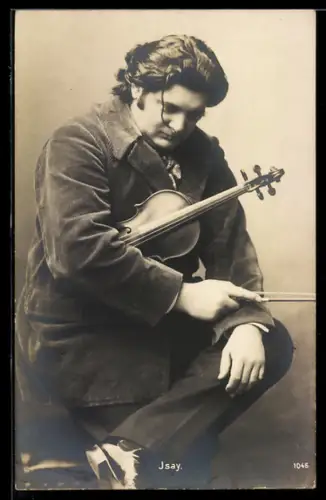 AK Isay, Geigenvirtuose in exzentrischer Pose