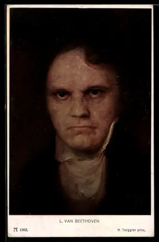 Künstler-AK Porträt des Komponisten Ludwig van Beethoven