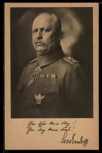 AK Portrait Erich von Ludendorff