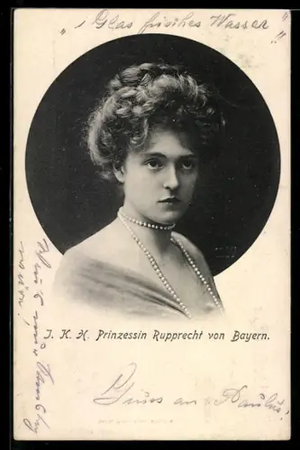 AK Portrait der Prinzessin Rupprecht von Bayern