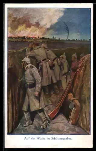 AK Auf der Wacht im Schützengraben