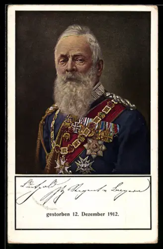 AK Prinzregent Luitpold mit Orden, Eisernes Kreuz