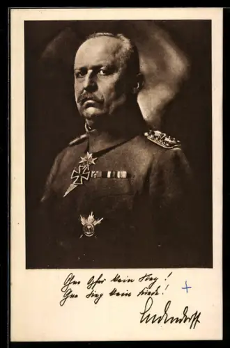 AK Portrait Erich von Ludendorff