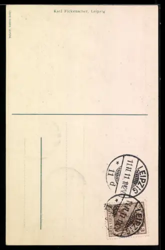 AK Leipzig, Neues Rathaus, Datum 11.11.1911