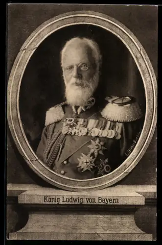 AK König Ludwig III. von Bayern, Portrait, Orden