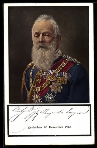 AK Prinzregent Luitpold mit Orden, Eisernes Kreuz