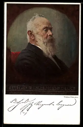 Künstler-AK Walther Firle: Prinzregent Luitpold von Bayern, 25jähriges Regentschafts-Jubiläum