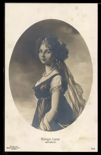 AK Königin Luise von Preussen mit Perlenkette