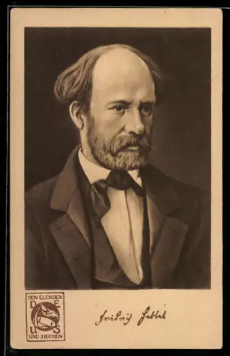 AK Portrait von Friedrich Hebbel