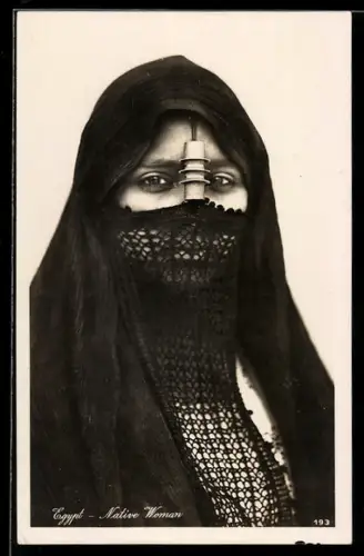 AK Egypt, Native Woman, arabische Volkstypen