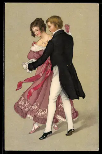AK Viktorianischer Paartanz