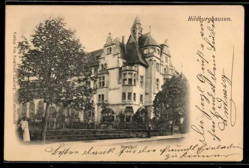 AK Hildburghausen, Gasthaus Burghof