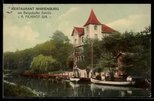 AK Bergedorf, Restaurant Marienburg am Bergedorfer Gehölz, Inh. A. Pichinot Jun.