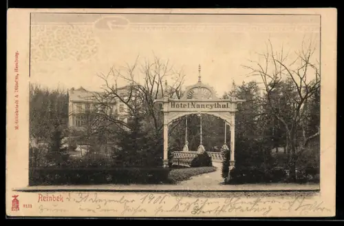 AK Reinbek, Eingangsbereich zum Gelände des Hotels Nancythal