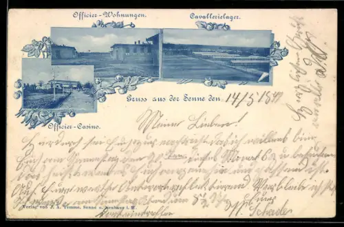 AK Senne, Offizierswohnungen, Kavallerielager und Offiziers-Kasino