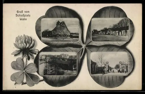 AK Köln-Wahn, Partien am Schiessplatz, Kleeblattpassepartout