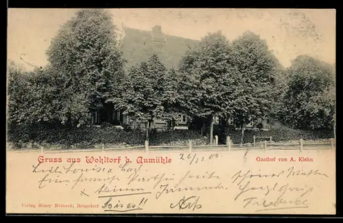 AK Wohltorf b. Aumühle, Aussenansicht des Gasthofs von A. Kiehn