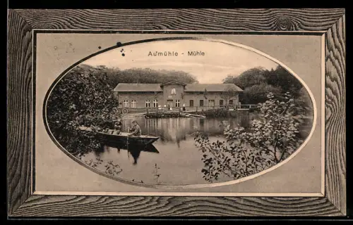 AK Aumühle, Partie von der Mühle von der Seeseite gesehen