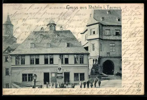 AK Idstein i. Taunus, Stadthaus mit Denkmal