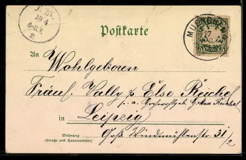 Lithographie München, Ludwigstrasse, Panorama