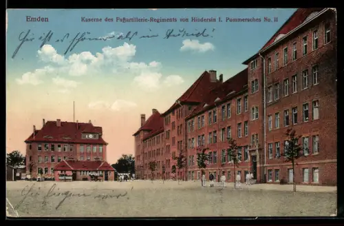 AK Emden, Kaserne des Fussartillerie-Regiments von Hindersin 1. Pommersches No. 11