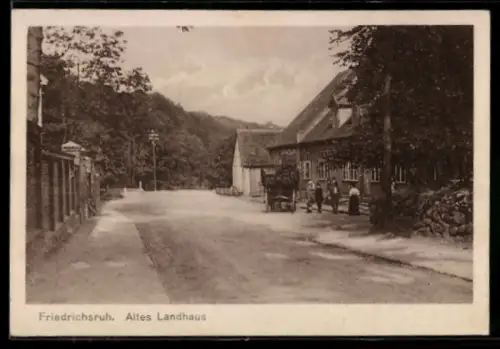 AK Friedrichsruh, Strassenpartie mit altem Landhaus