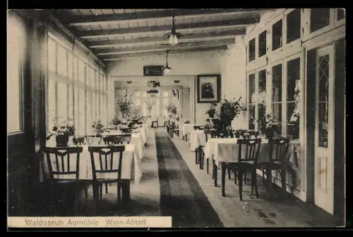 AK Aumühle, Wein-Abteil des Gasthofs Waldesruh, Inh. Oswald Buschbeck