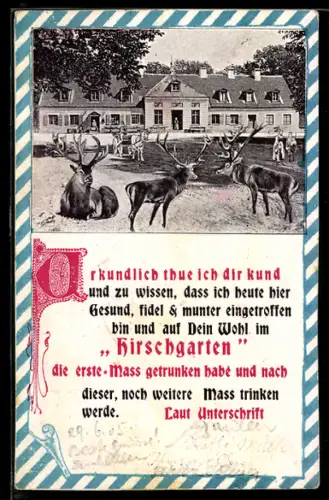 AK München-Nymphenburg, Gasthaus Hirschgarten