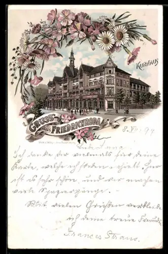 Lithographie Friedrichroda, Das neue Kurhaus