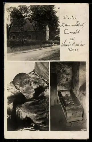 AK Campehl bei Neustadt an der Dosse, Kirche, Ritter von Calbutz