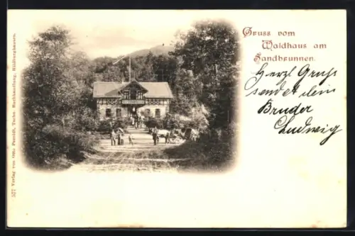 AK Hildburghausen, Gasthof Waldhaus am Sandbrunnen