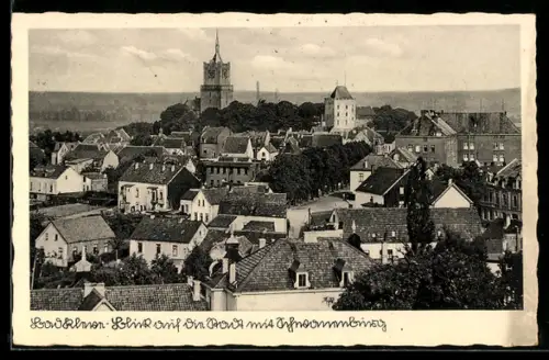 AK Kleve, Blick auf die Stadt mit Schwanenburg