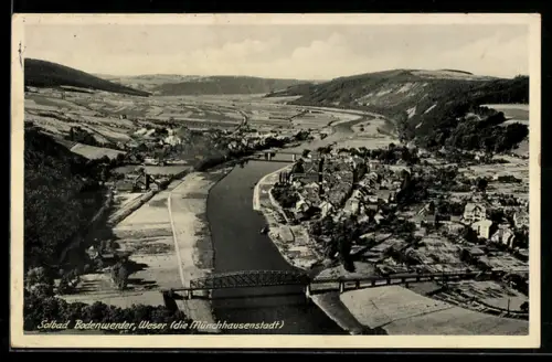AK Bodenwerder /Weser, Gesamtansicht, Münchhausenstadt